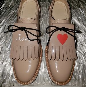 Zara derby loafers nude/tan